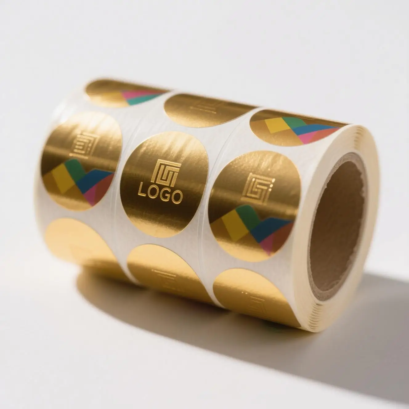 Etichette adesive colorate di qualità premium per l'imballaggio di prodotti e la promozione del marchio