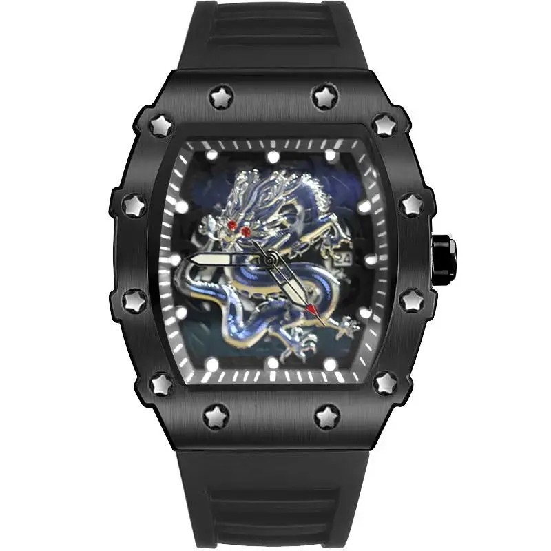 Skull Luxury Quartz Men’s Wristwatch Male Watch for Man Watches Mechanical Trend Automatic Transparent Ghost Head Waterproof