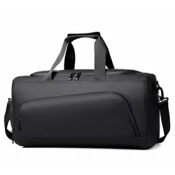 Deluxe Multi - Compartment Sports Duffel Bag with Shoe Storage - Ideal (Black)