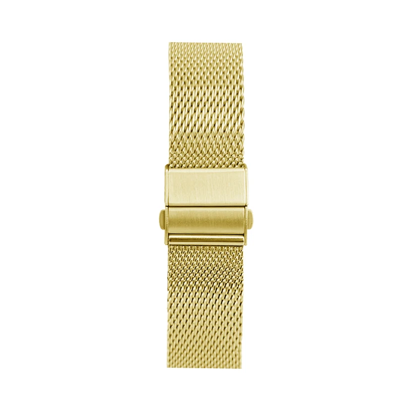 Elegant Milanese Loop Stainless Steel Watch Band with Double Press Folding Buckle
