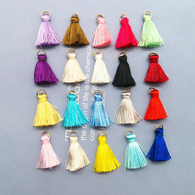 15/30pcs 2.3cm Hanging Small Tassel For Jewelry Making DIY Bracelet Earring  Necklace Charm Pendant Handmade Accessories Supplies
