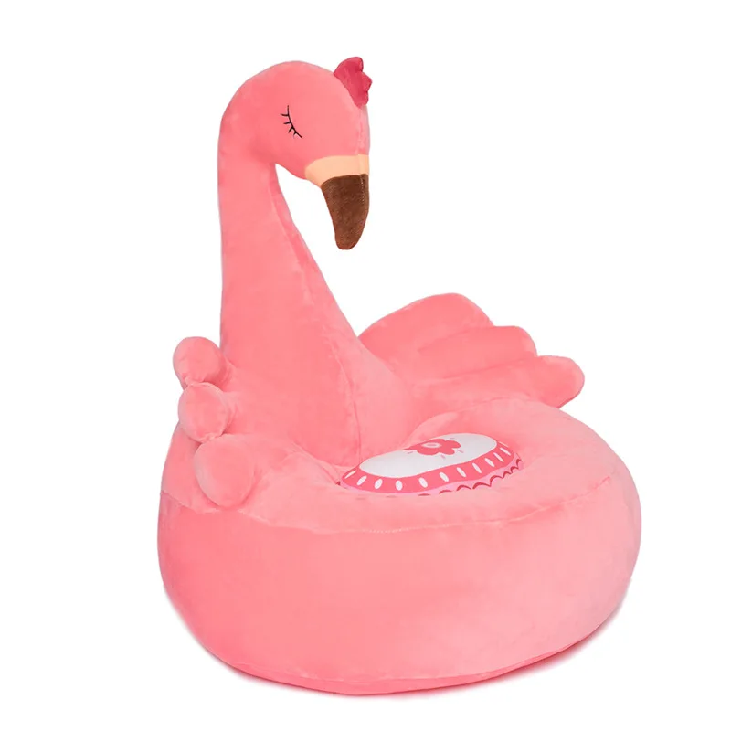 Crown Flamingo Swan Baby Gift Room Decor Washable Removable Chair Learning Seats Kindergarten School Decoration Kid's Plush Sofa 6