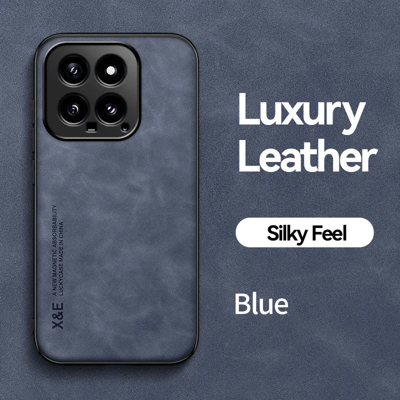 Leather Phone Case with Built-in Metal Plate and Car Magnetic Holder