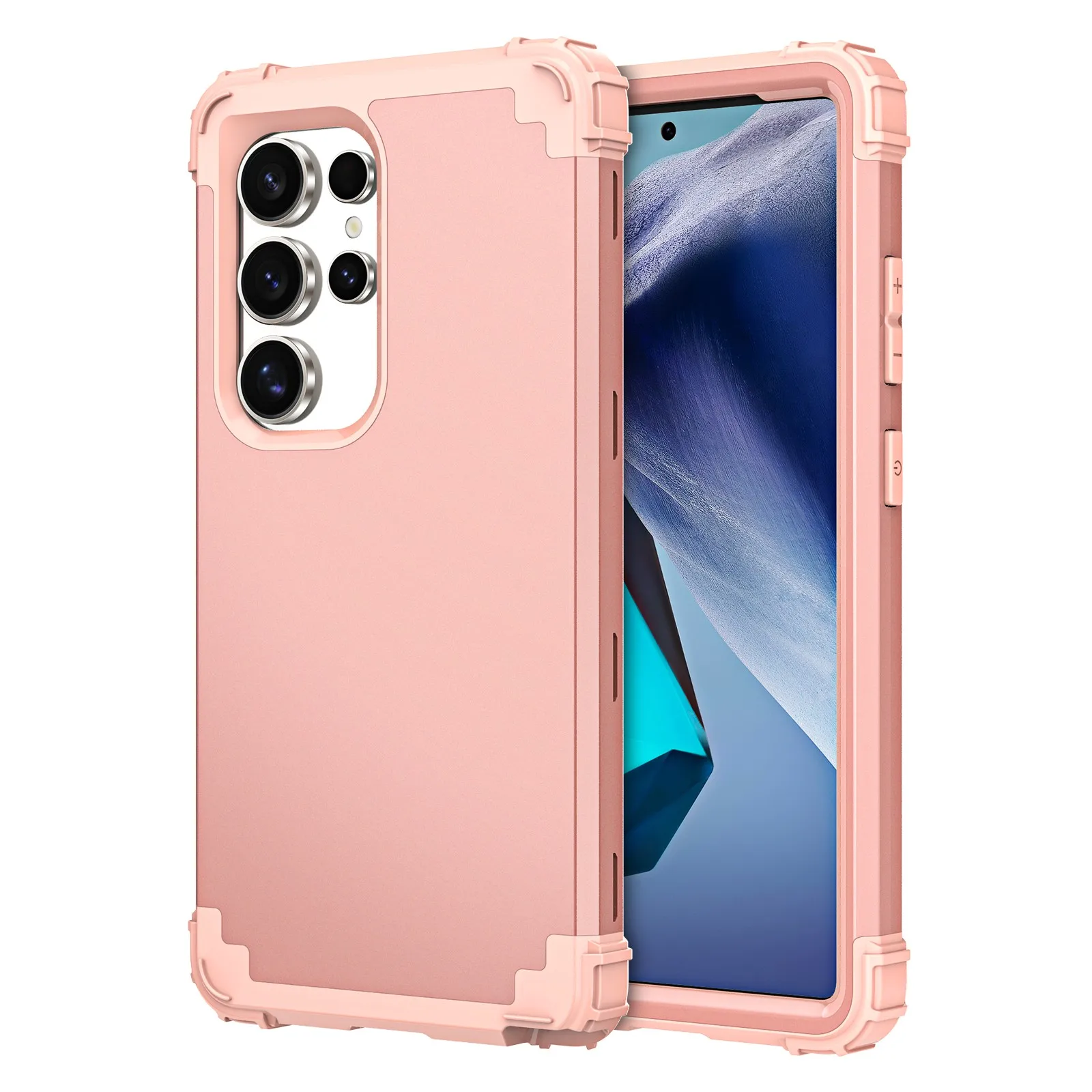 Heavy-Duty 3-in-1 Rugged Phone Case with Silicone Lining and Plastic Cover
