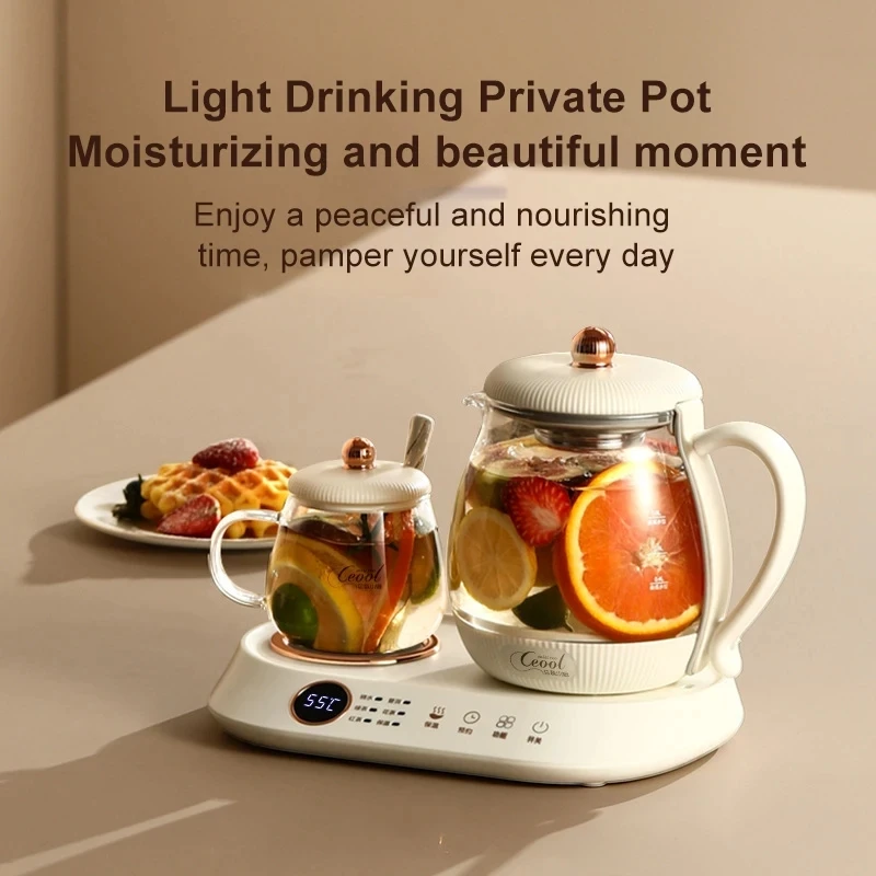 2024 Good New 1/0.25L Multi functional High Boron Heat Water Coffee Tea Timed Pot Electric Kettle Double Pot Home Office Gift 3