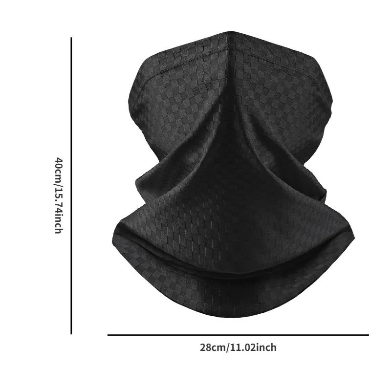 Summer Ice Silk Face Mask UV Protection Half Face Mask Outdoor Adult Balaclava Scarf Headwear Neck Gaiter ice silk sunscreen mask ice silk mask