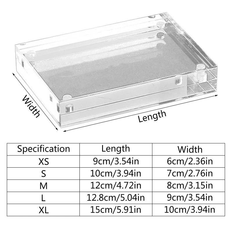 Clear Acrylic Printing Block 10cm x 7cm