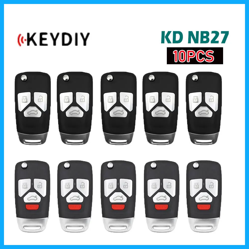 

10pcs KEYDIY KD NB27 Universial Multifunction Remote Key 3 Button Car Key for KD900/KD-X2/KD MAX/KD MINI Key Programmer