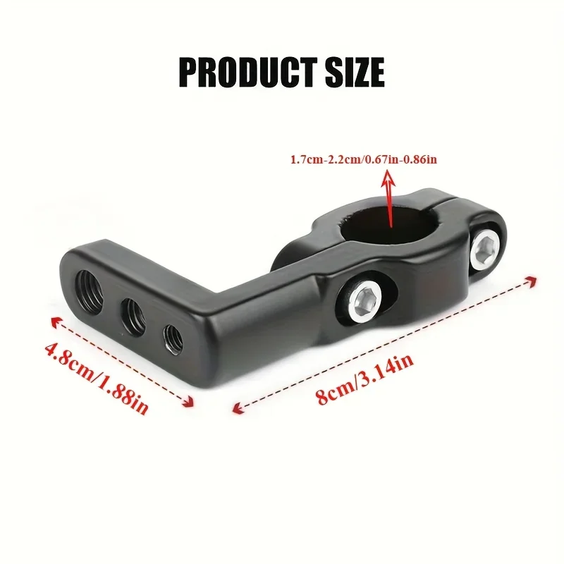 Car & Motorcycle Headlight Clip Bracket Kit 1/2pcs LED Work Light Pole Installation for Truck Car ATV Motorcycle