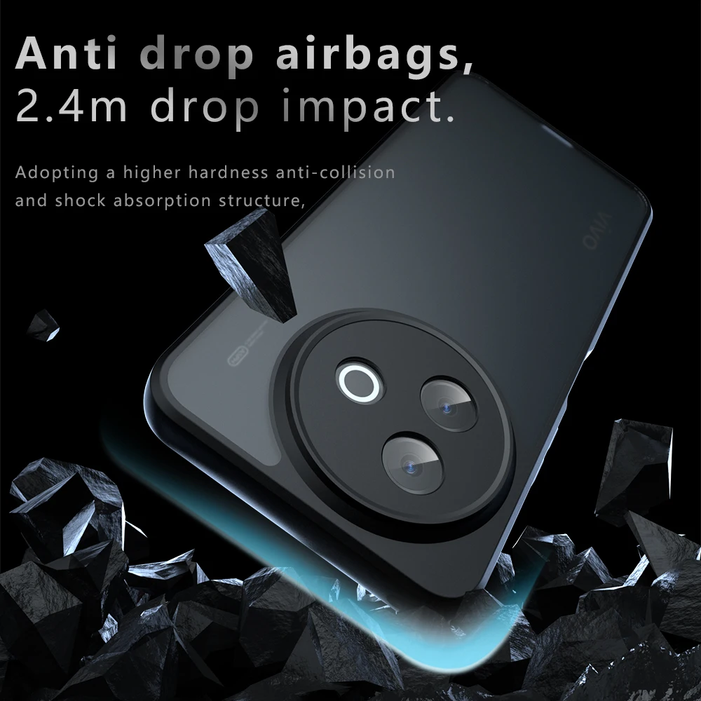 Luxury Armor Frosted Acrylic Clear Back Case with Shockproof Bumper