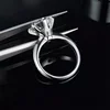 Sparking 5CT Moissanite Rings For Women Engagement Wedding Band 925 Sterling Silver Classic Romantic 6 Claws Ring Jewelry Gift 4