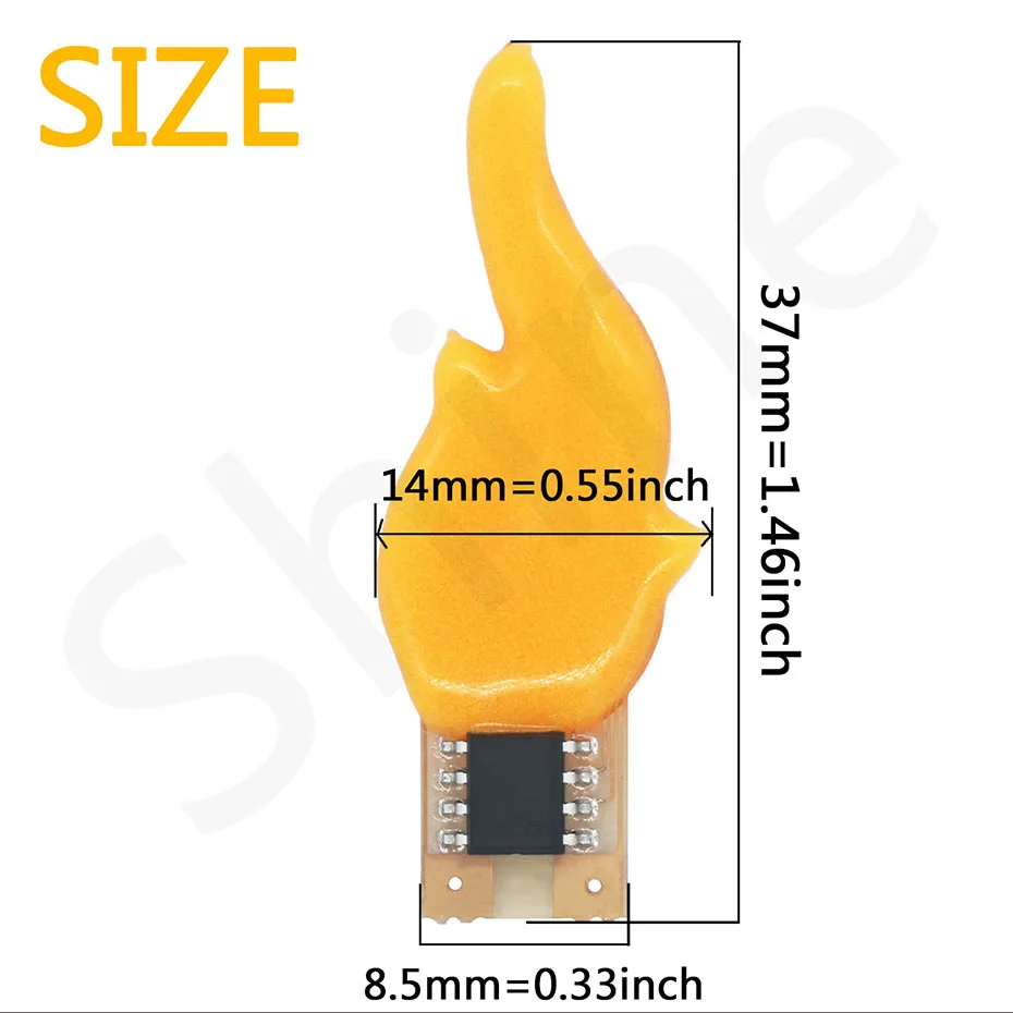 Description Picture 2 of itemDC 3V LED COB Flashlight Candles Edison Flame LED Filament Welding Strip Line 2200K Diode Decoration Light Bulb Accessories