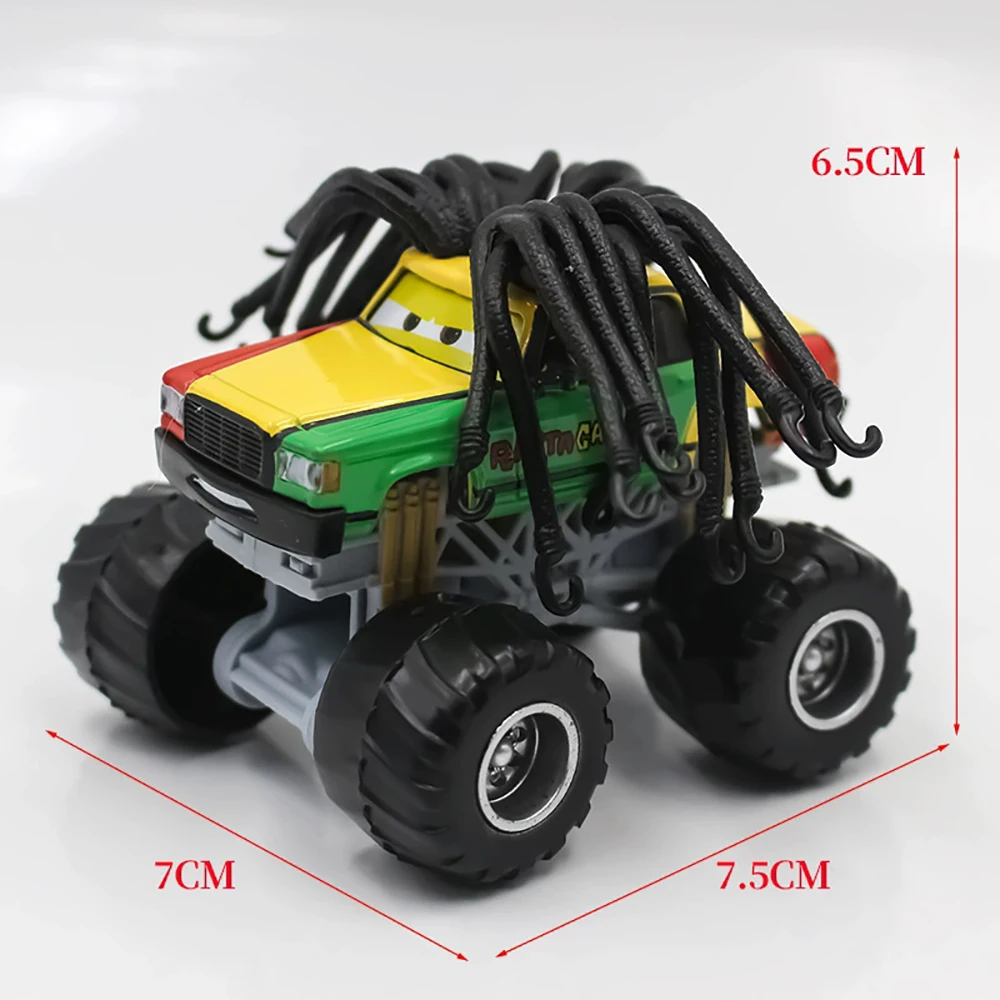 Diseny Cars Toy Monster Truck Tormentor Mater Frightening McMean Lightning McQueen I-Screamer Rastacarian Wrestler Model Toy Car - 6