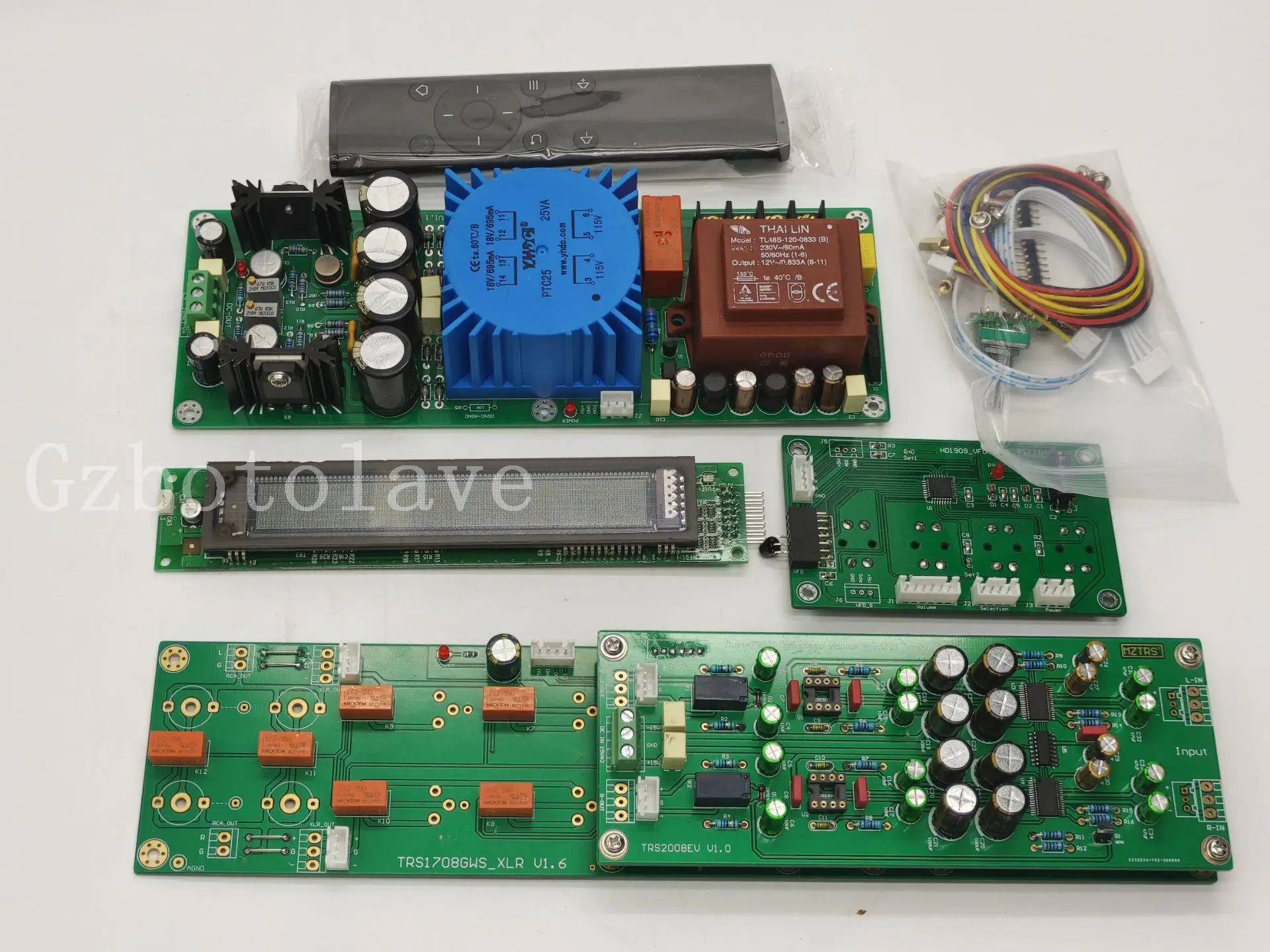 1 set Hifi MUSES72320 Volume Adjust Relay Sound Remote Control Balanced Preamp Board for Gaowen