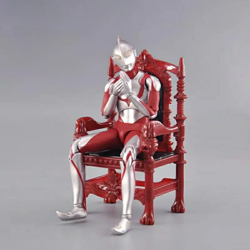 プリンセスドールチェア 王の椅子のミニチュアチェア、ドールハウス兵士のシーン