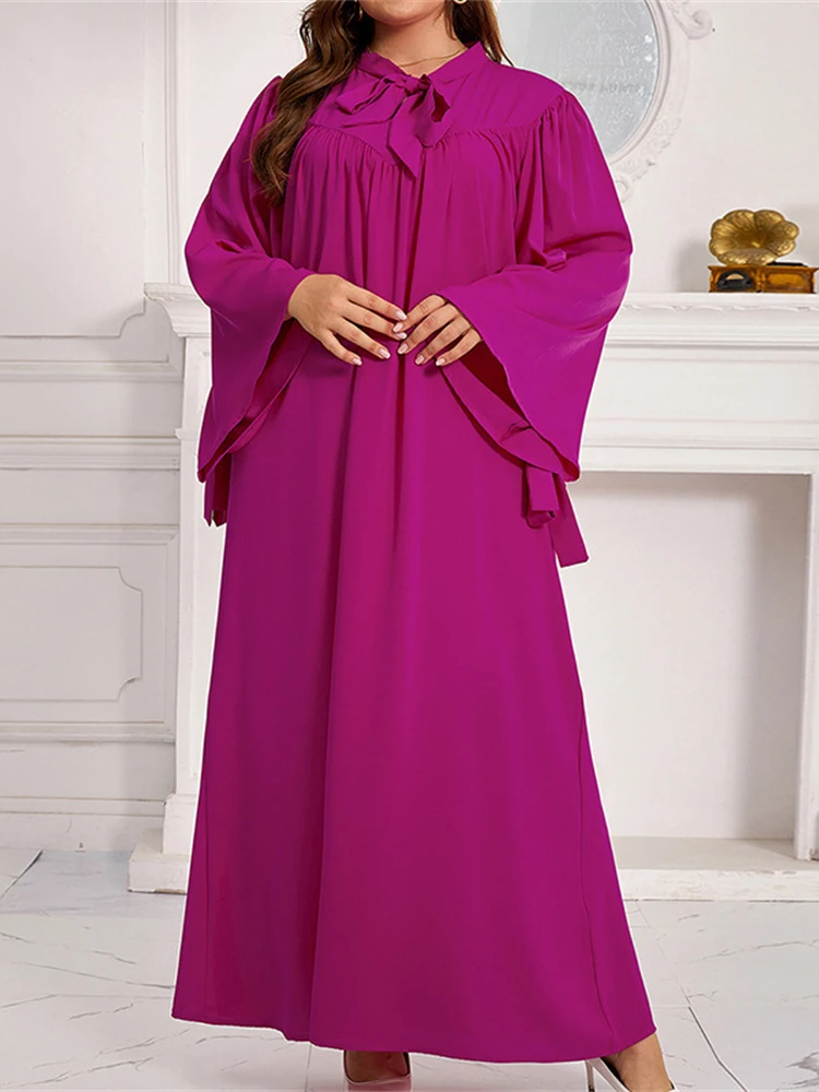 Ramadan Abaya 2024 Long Sleeve Dresses Dubai Turkey Muslim Women Kaftan Islamic Clothing Party Evening Gown Dashiki Loose Boubou