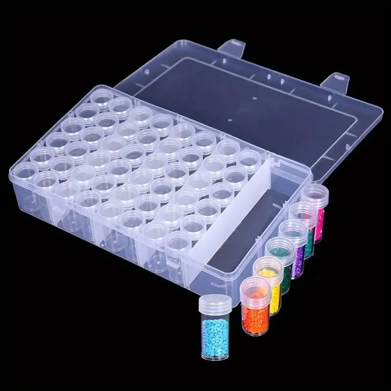 Storage Box Multi-functional Transparent Plastic Storage Box for DIY Diamond Embroidery Nail Art