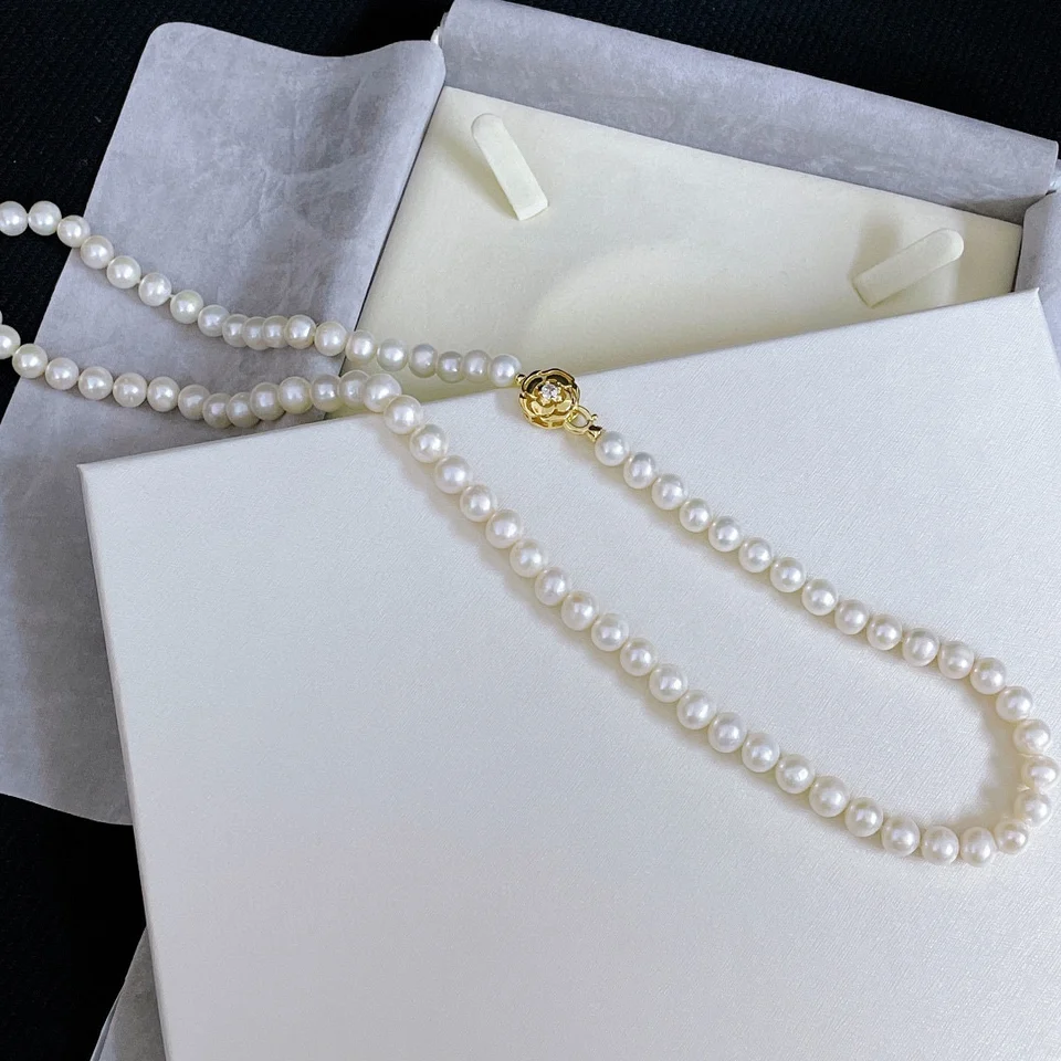 Set Di Orecchini E Collana Di Perle Coltivate: Perle D'acqua Dolce - Foto 6