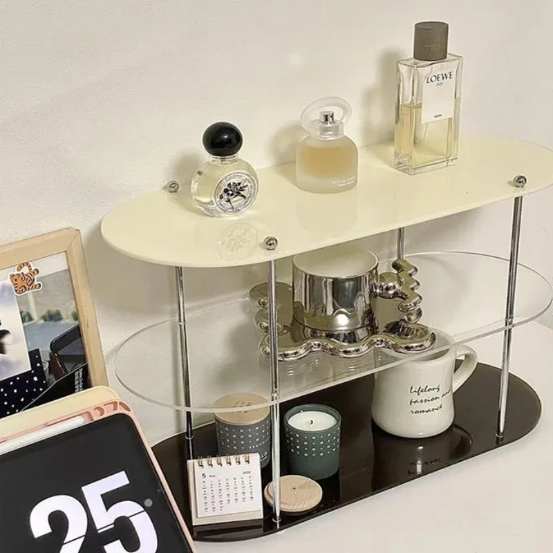 INS Style Acrylic Cup Rack Shelf Countertop Cosmetics Storage Rack Desktop Cup Display  Multi-Layer Coffee Cup Holder Decor