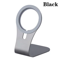 Magnetic Aluminum Alloy Fast Wireless Charging Phone Stand (Black)
