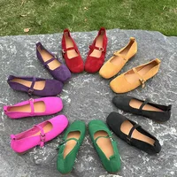 L2502  Round Toe Susde Leather Shoe For Women Soft Comfortable 2025 Spring New Style Shoes 1