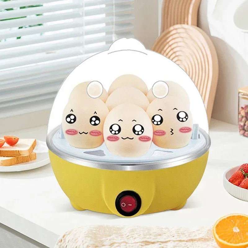 Electric Egg Cooker Single Egg Boiler Mini Steamer Kitchen Steamed Rapid Breakfast Cooking Appliances Kitchen Cooking Machine 5