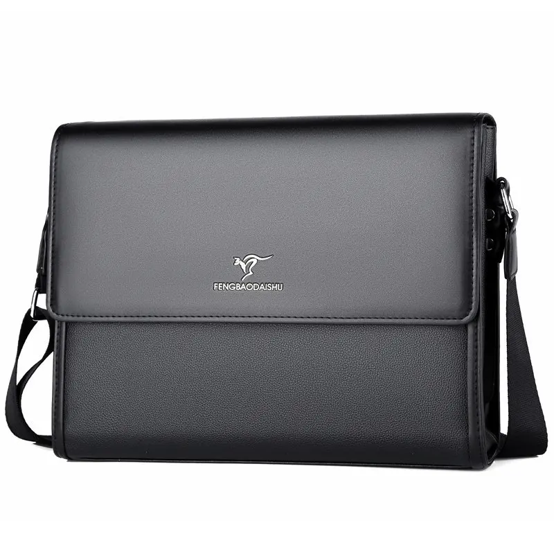 

Сумка кросс-боди мужская из экокожи, модный саквояж мессенджер в деловом стиле, Винтажная сумочка-слинг, повседневный чемоданчик на плечо