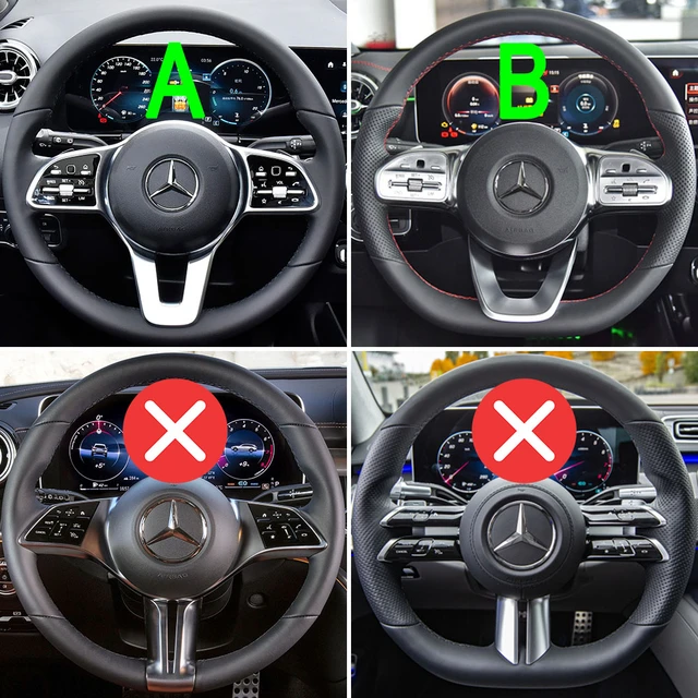 Jadeshay Auto Lenkrad Ring Aufkleber, Lenkradring Auto Lenkradkranz  Lenkradbezug Verkleidung Kompatibel mit Benz CLA GLK A Klasse W204 W246  W176 W117 : : Auto & Motorrad