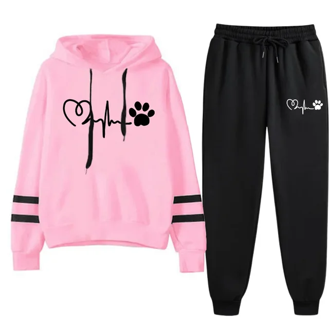 Survêtement pour femme quotidien décontracté mode sweats à capuche offre spéciale une pièce rayure sweat et pantalon confort en plein air Jogging qualité 1