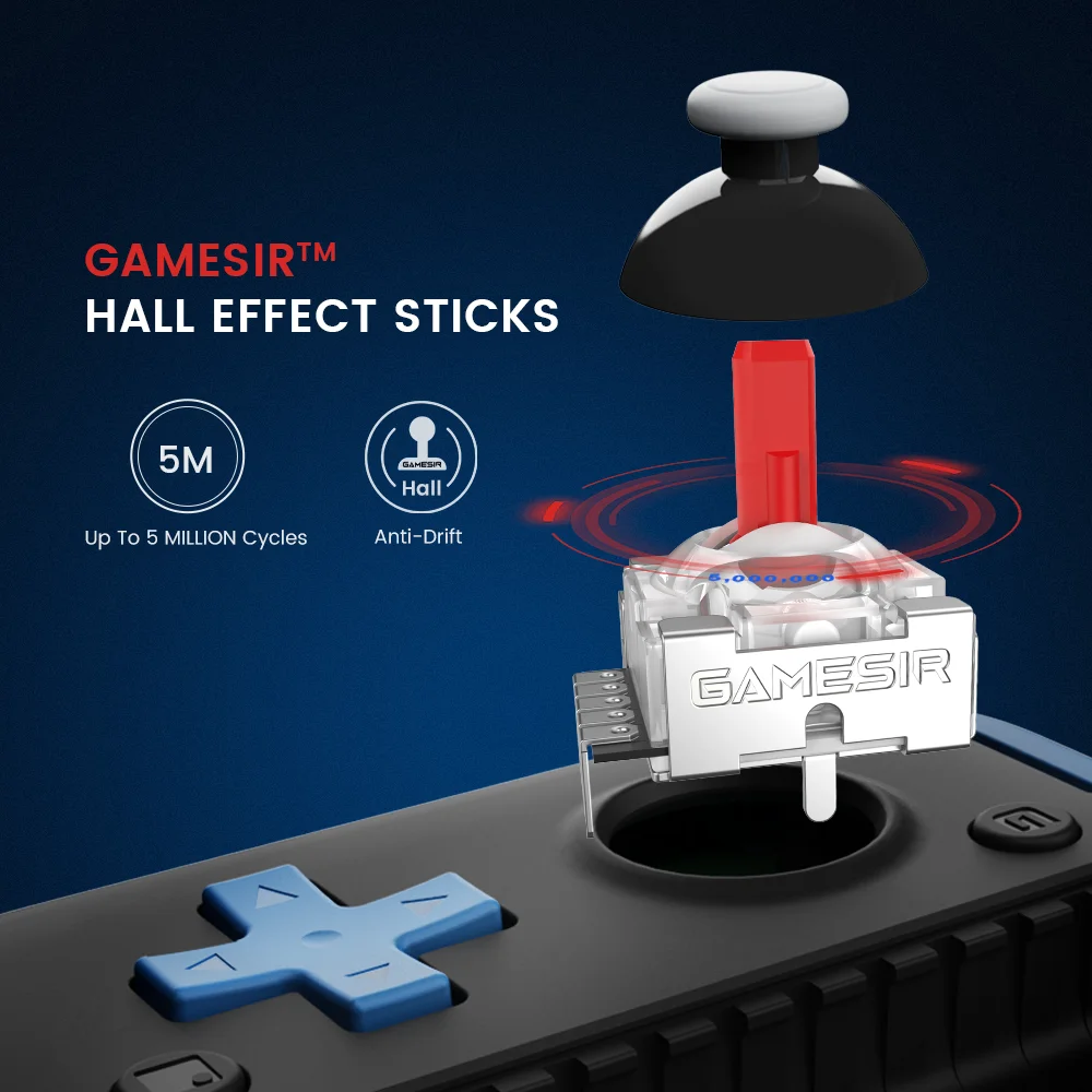 รูปสินค้า คอนโทรลเลอร์เกมมือถือ บลูทูธ สำหรับ iOS Android PC จอยสติ๊ก Hall Effect ทริกเกอร์