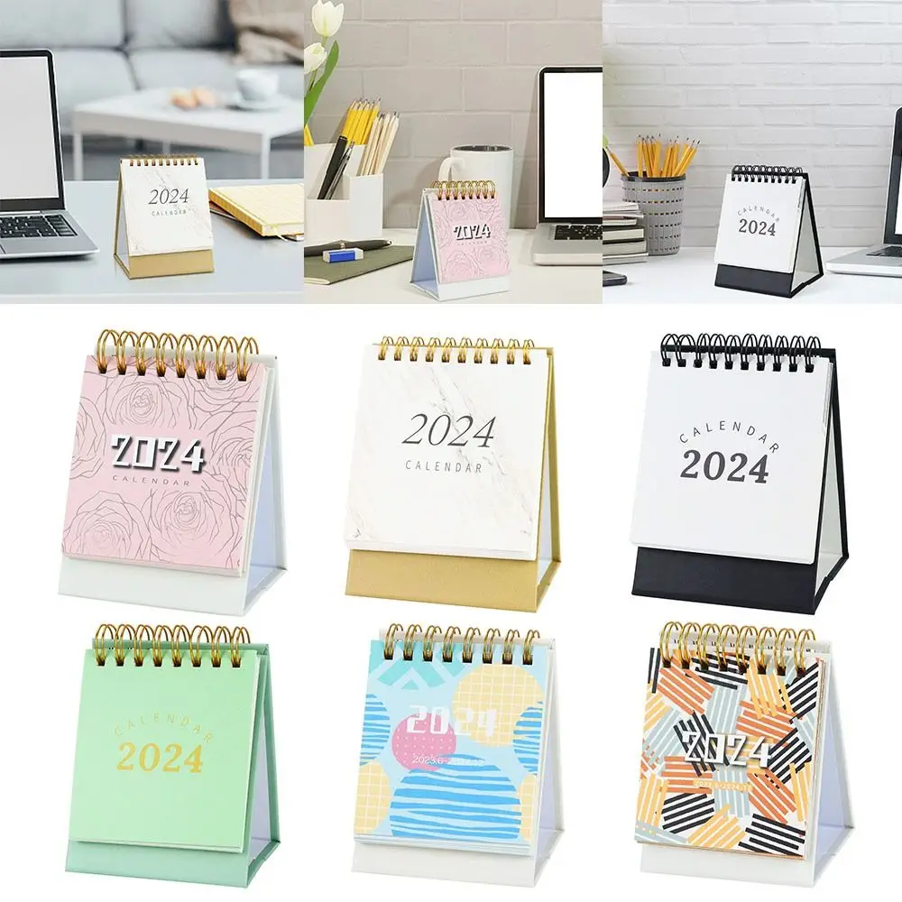 2023.6-2014.12 Desktop Calendar Portable Mini Writable Daily Yearly Agenda Paper To Do List Planner School