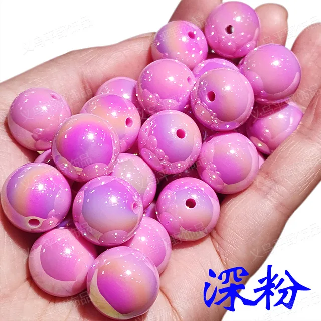 New Miracle AB Spring Pastel Colors Round Gumball Bubblegum Necklace  Jewelry Beads Acrylic Bracelet Beads 6mm 8mm 10mm 12mm 14mm