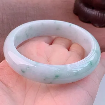 Zheru 주얼리 천연 미얀마 옥 팔찌, 절묘한 공주 팔찌, 여자 친구 엄마 보내기, 54mm-62mm