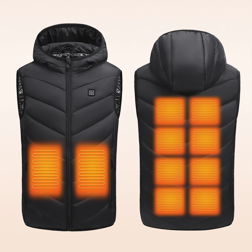 Winter USB Heated Vest 3-speed Adjustable Temperature Self-heating Vest Washable Sleeveless Heating Jacket Kids Boys Girls