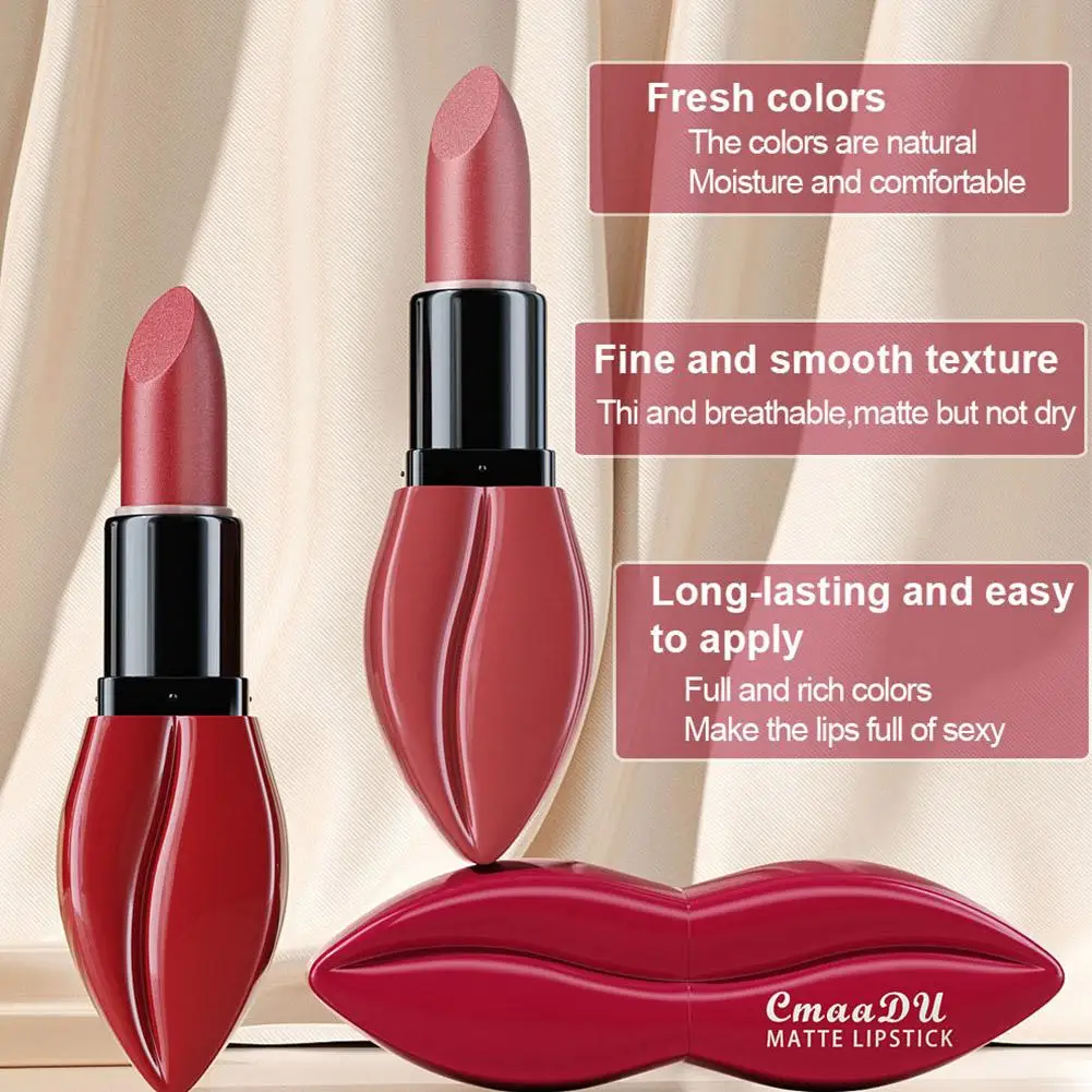 10 Color Lip Shape Matte Lipstick Waterproof Lasting Long Lasting Sexy Velvet Nude Lipsticks Lip Gloss Woman Cosmetics Wholesale