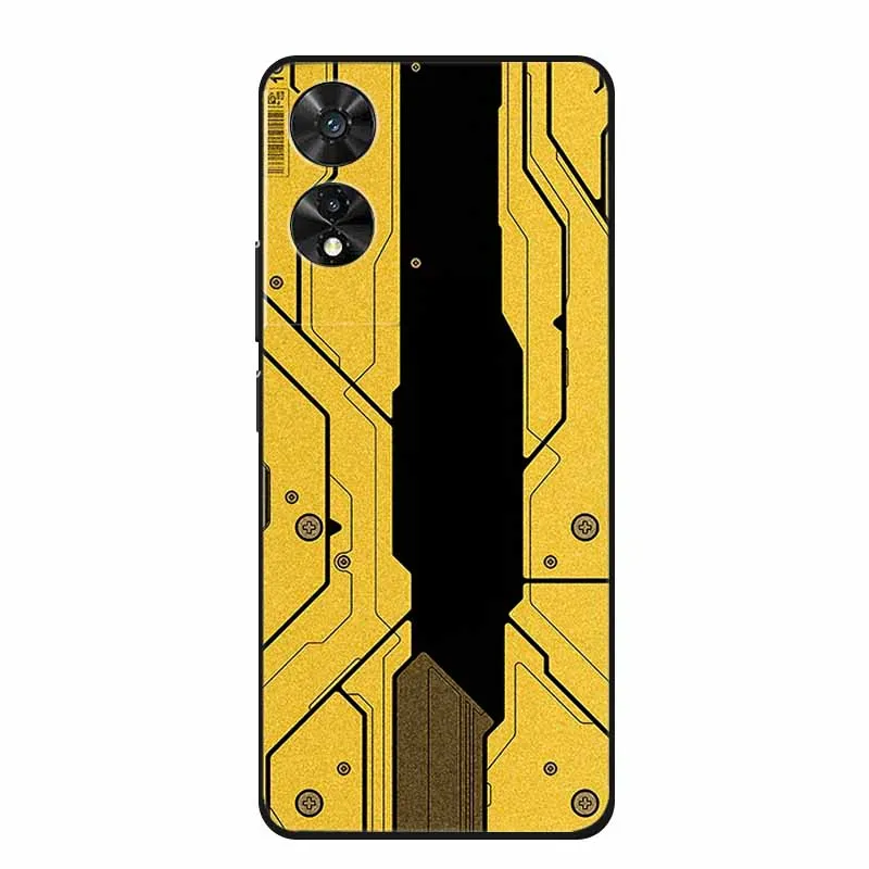 Black Geometric Silicone TPU Phone Case - Soft Back Cover Shield