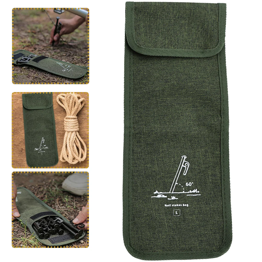 

Nail Bag Tent Peg Bags Portable Stake Outdoor Storage Hook Oxford Cloth Camping Pegs Pocket Pouch Accessories