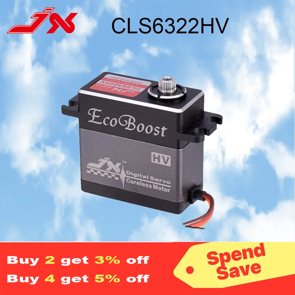 Высококачественный JX Servo CLS6322HV 21 кг Крутящий момент 180 градусов Высокое напряжение металлическая Шестерня без сердечника цифровой сервопривод для радиоуправляемого вертолета радиоуправляемого автомобиля