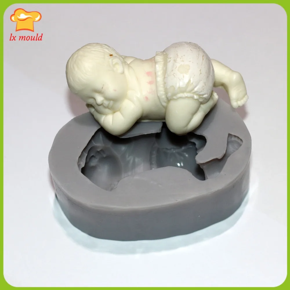 

LXYY New Sleeping Baby Modeling Silicone Molds Saccharification Chocolate Moulds Fondant Tool Cake Decoration