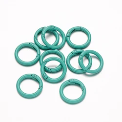 Colorful Metal Spring Snap Hooks for DIY Crafts and Jewelry Making (Mint Green)