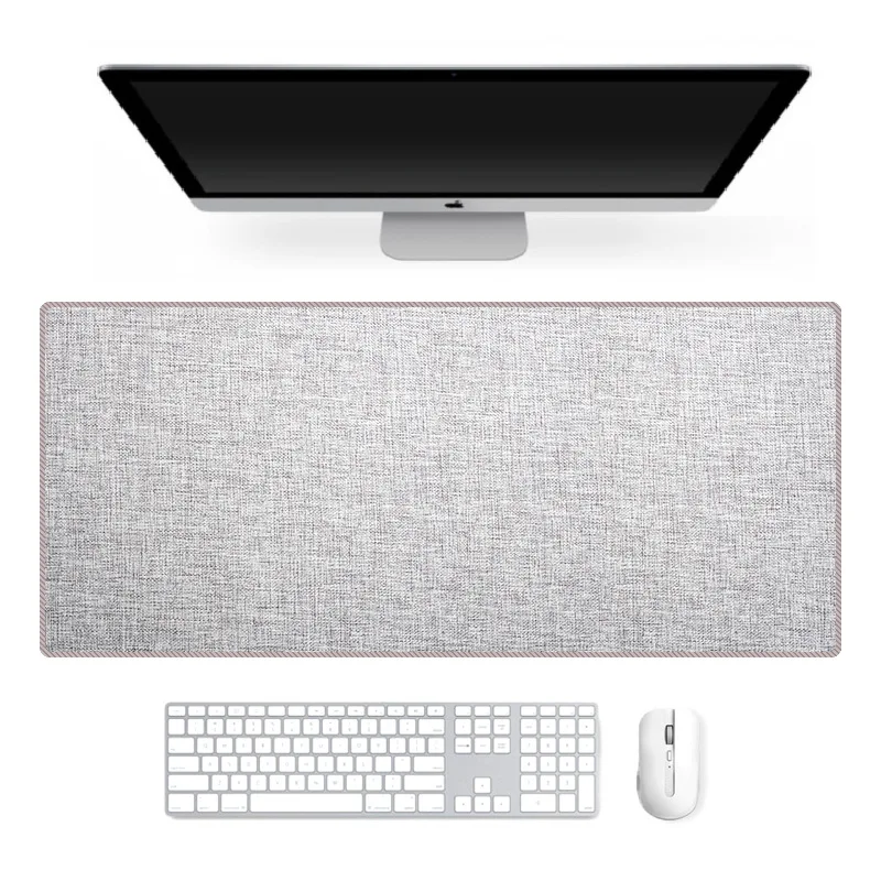 Shock Absorption Linen Table Mouse Pad Non-Slip Rubber Durable Advanced Oversized Table Mats For Computer Game Esports Gift