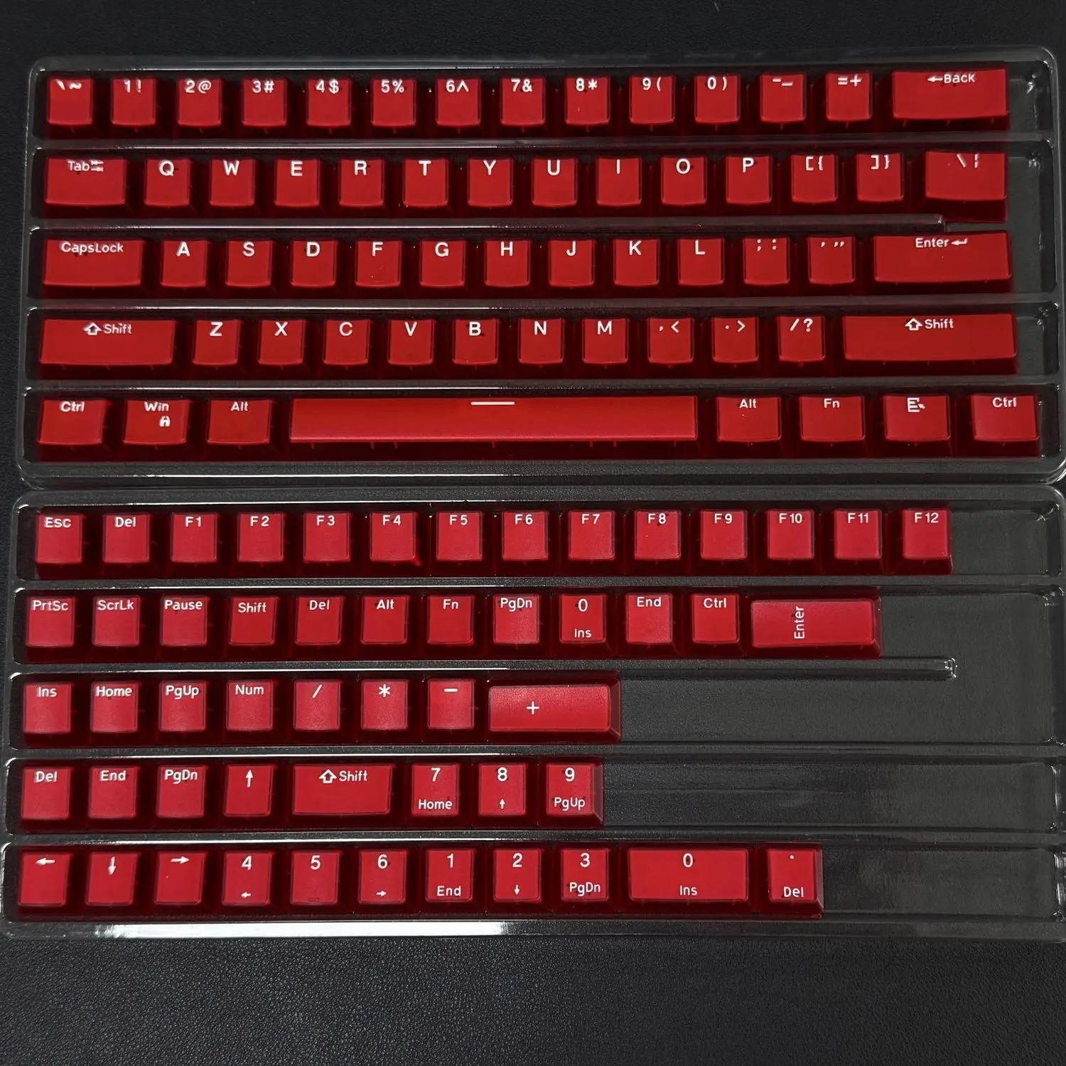 114키 레드 제이드 푸딩 키캡, 더블샷 PBT 키캡, 반투명 RGB 백라이트 키캡, MX 스위치 키보드용 OEM 프로파일