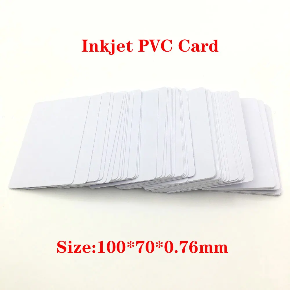 

200PC 100*70MM Inkjet Printable PVC CARD for Epson R260 R270 R280 R290 R330 R390 T50 A50 L800 L801 Px650 R200 R210 R220 R230