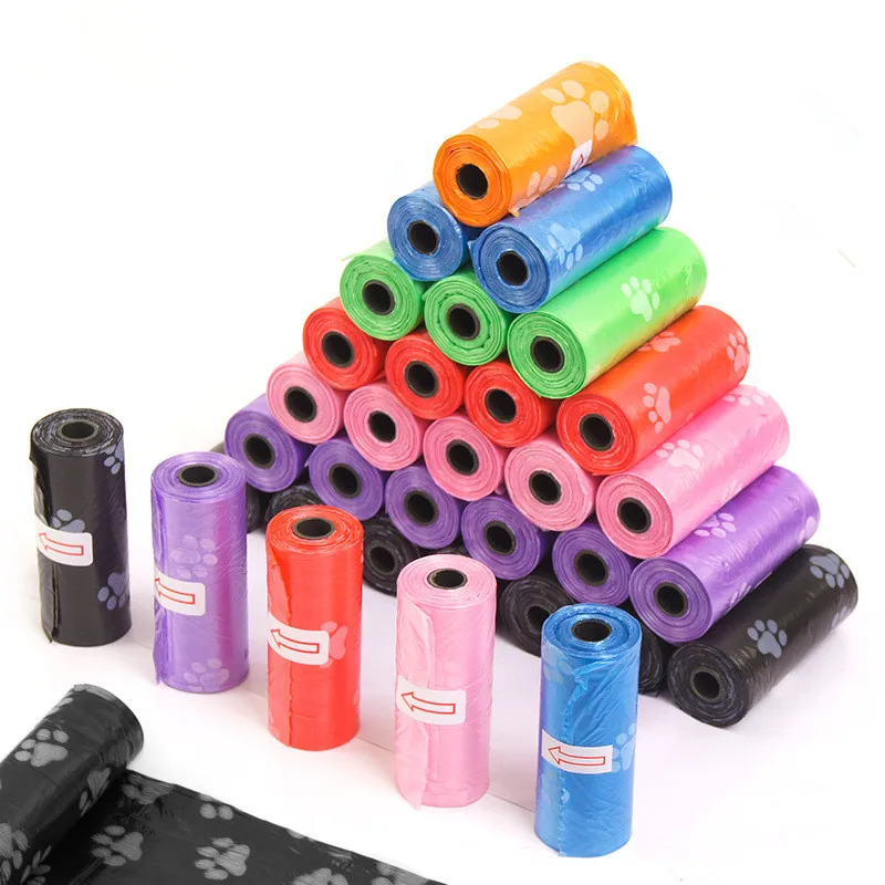 3-5-10Roll Degradable Pet Waste Poop Bags Dog Cat Clean Up Refill Garbage Bag Dog Poop Bag Waste Bags Dispenser Outdoor Clean dog poop bags pet poop bags