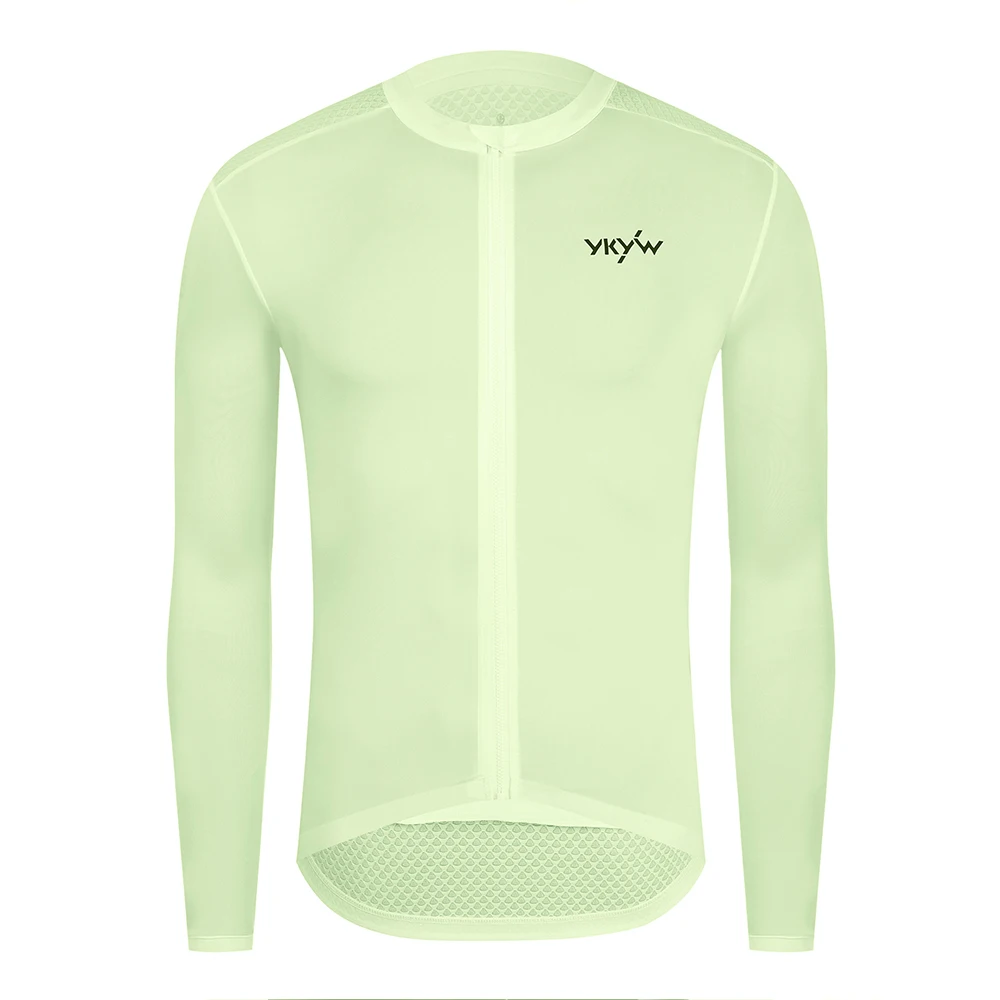 thumbnail image 1 of Maillot de ciclismo de manga larga YKYW para hombre, camiseta de carreras de bicicletas, ropa aerodinámica para equipos profesionales, accesorios para ciclismo de montaña, transpirable, 1 of 5