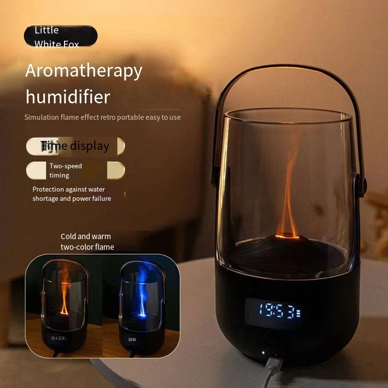 Humidificador Camping Office Creative Flame Humidifier Handheld Portable Intelligent Aromatherapy Machine 4