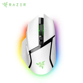 Razer Basilisk V3 Pro - White 맞춤형 무선 게이밍 마우스, 하이퍼스크롤 틸트 휠, 크로마 RGB 11 프로그래밍 가능 버튼