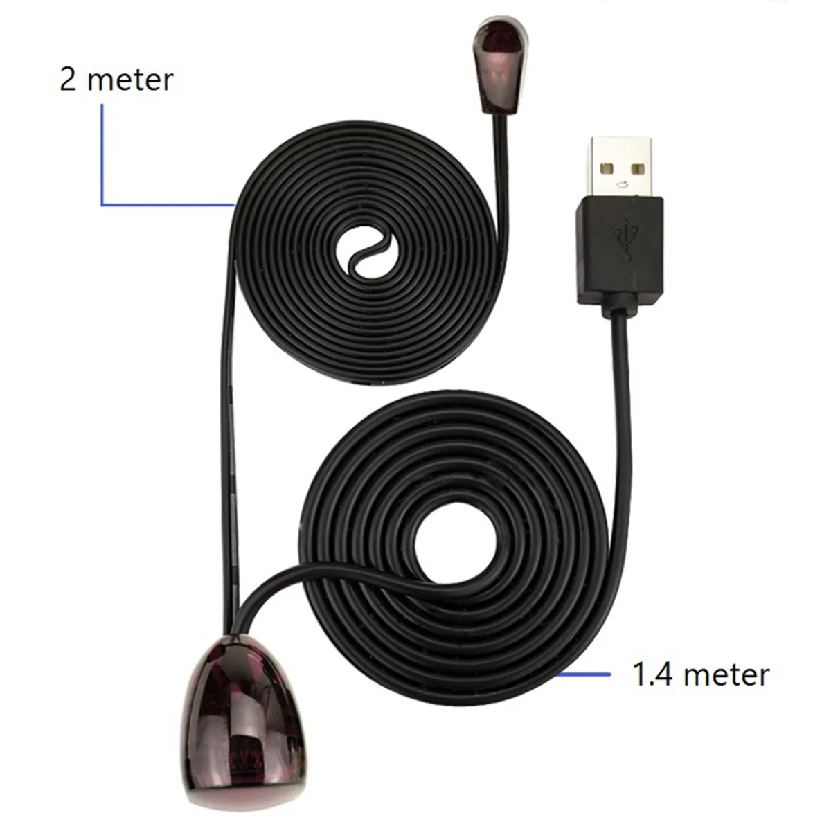 적외선 IR 원격 확장기 리피터 리시버 USB 어댑터 송신기, 조명 포함 2m 리모컨 장치에 적용