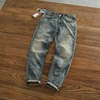 Red Selvedge Denim Jeans for Men High Quality 12.5oz Tapered Straight Pants WHISKER Painting Washed American Vintage Y2k 512 2