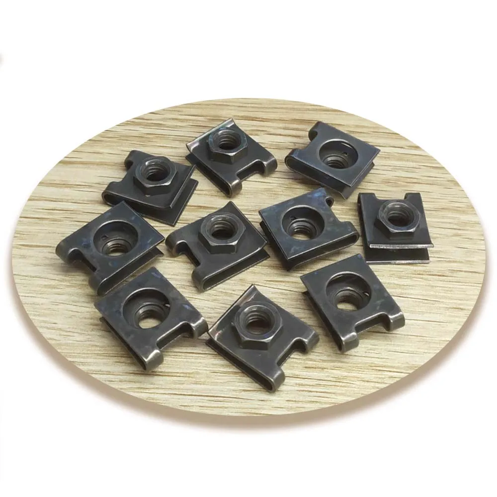 

10pcs U Type Clips with Nuts M6 6mm Armygreen Rustproof Anti-rust for Car Motorcycle Scooter ATV Moped